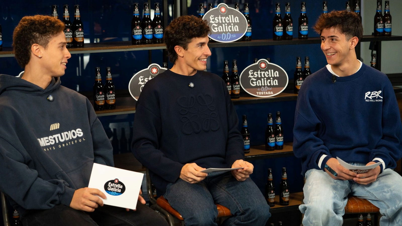 Marc Marquez, Jose Antonio Rueda, Diogo Moreira (Estrella Galicia)