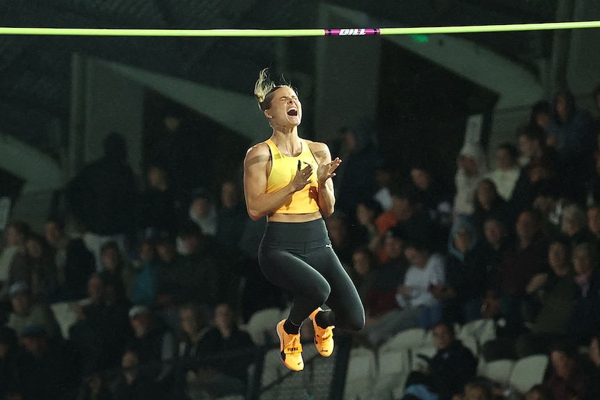 Nina Kennedy competing at the 2026 Maurie Plant Meet.