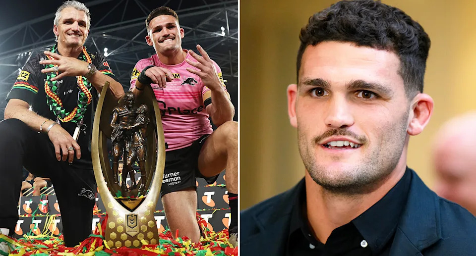 Nathan Cleary and father Ivan.