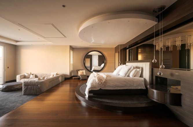 One of the home’s bedrooms. 