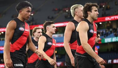 Andy McGrath has captained Essendon for one match but he’s already seeing how tough it has been for Zach Merrett to lead the struggling Dons