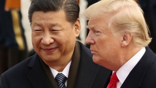 Chinese President Xi Jinping with US President Donald Trump.