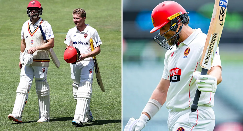 Jake Lehmann in the Sheffield Shield with South Australia.