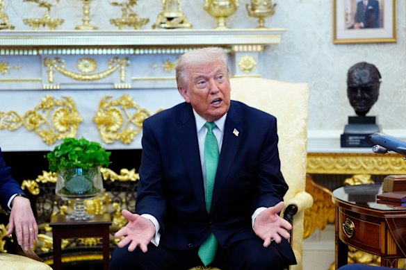 Donald Trump on Tuesday with the Irish prime minister.