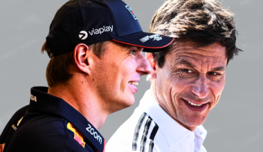Max Verstappen and Toto Wolff
