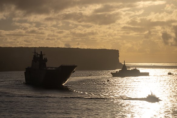Ships from 19 countries enter Sydney Harbour for Saturday’s Kakadu Fleet Review, helping to mark 125 years of Australia Navy.