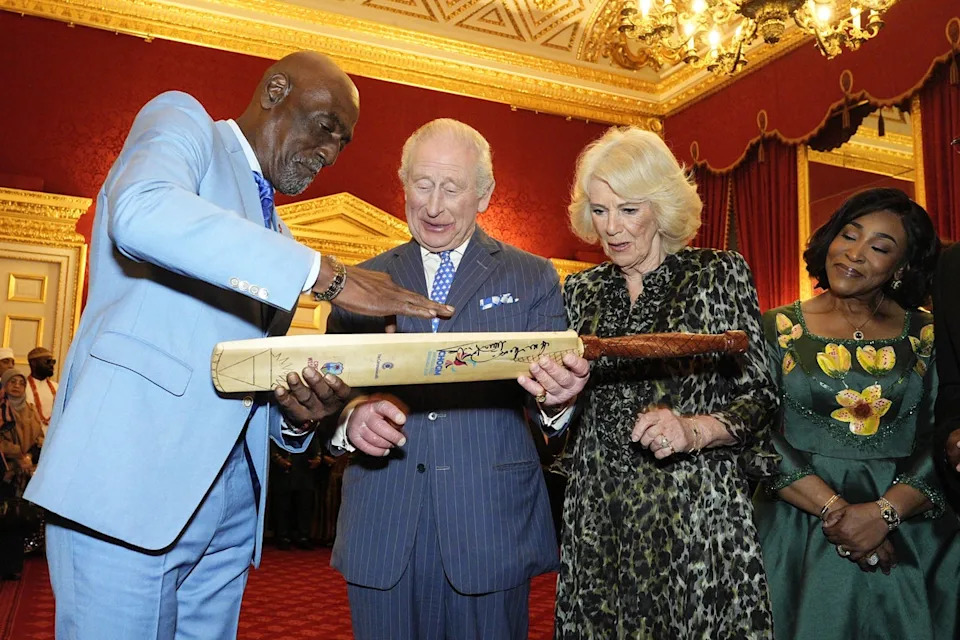 Ex- West Indies captain Sir Viv Richards met the King and Queen on Monday (Aaron Chown/PA)