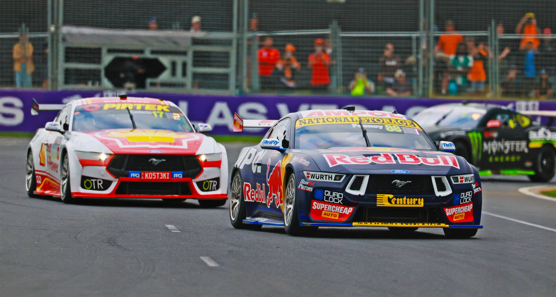 Feeney surges past carnage, denies Kostecki in wild AGP sprint - Supercars