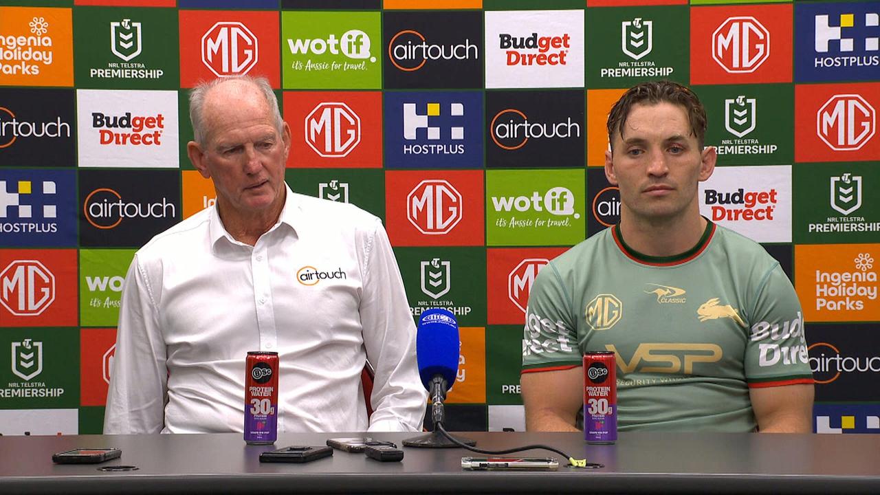 Wayne Bennett urges fans not to jump on the field, Alex Johnston try-scoring record, Ken Irvine, South Sydney Rabbitohs, nrl news