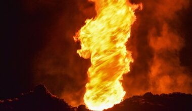 A dramtic swirling tornado of flame.