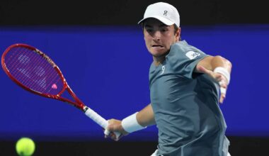 Joao Fonseca falls to Carlos Alcaraz in straight sets on Friday evening in Miami.