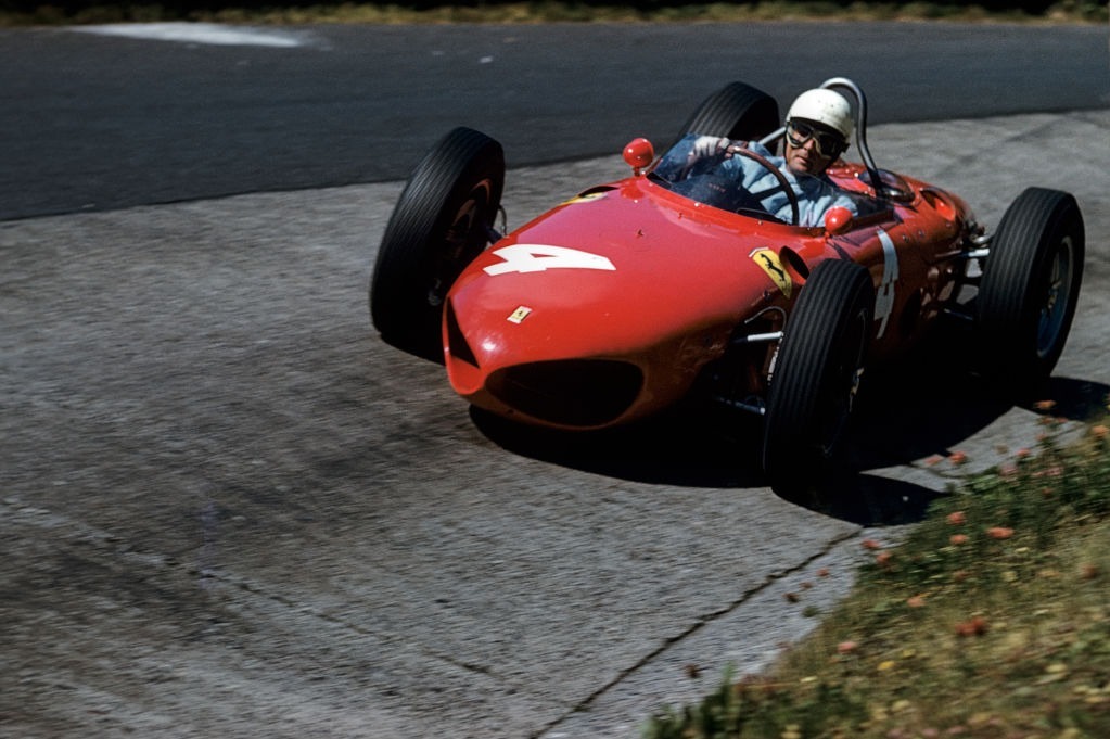 Pretty 'Sharknose' Ferrari 156, driven here by eventual 1961 world champion Phil Hill, wasn't quite the 'lorry' envisaged by Autosport founder Gregor Grant