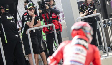 Valentino Rossi watches Marc Marquez, 2025 Qatar MotoGP.