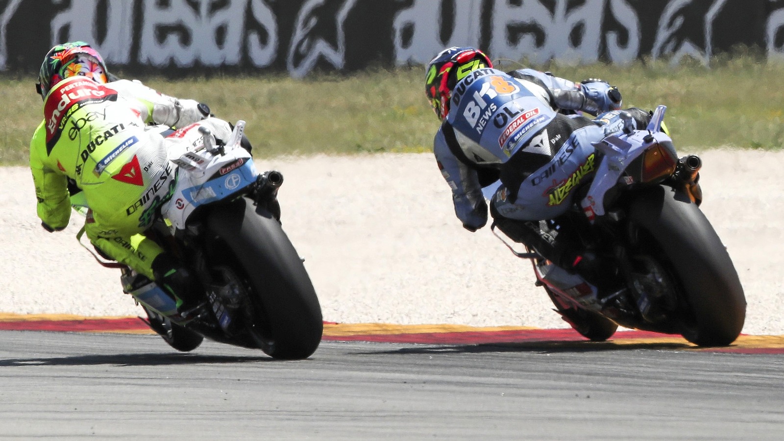 Franco Morbidelli, Fermin Aldeguer, 2025 Aragon MotoGP.