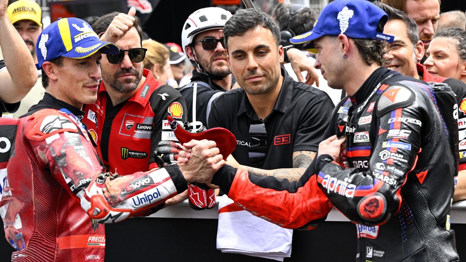 Marc Marquez, Marco Bezzecchi, 2026 Brazilian MotoGP.