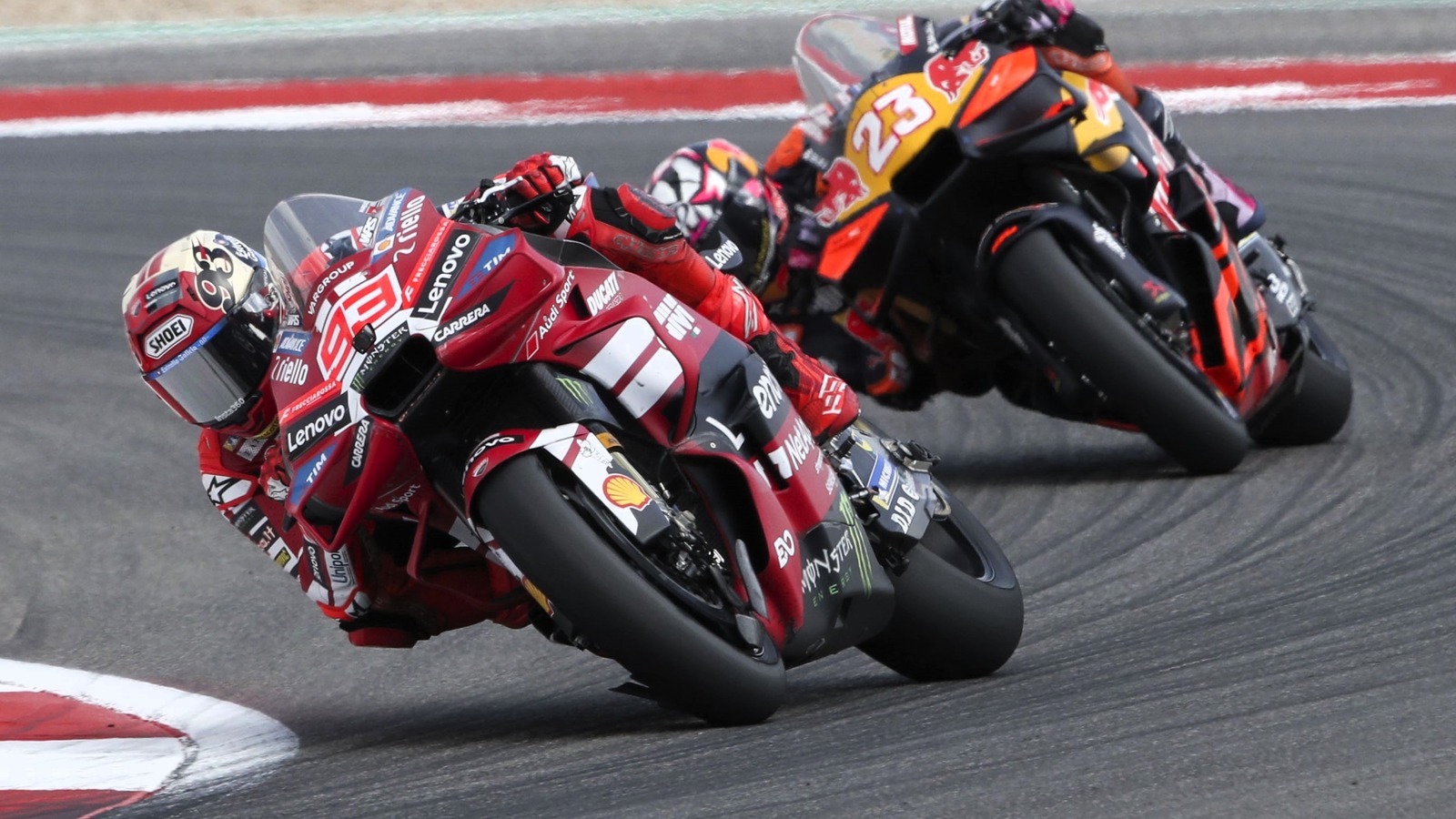 Marc Marquez, Enea Bastianini, 2026 US MotoGP.