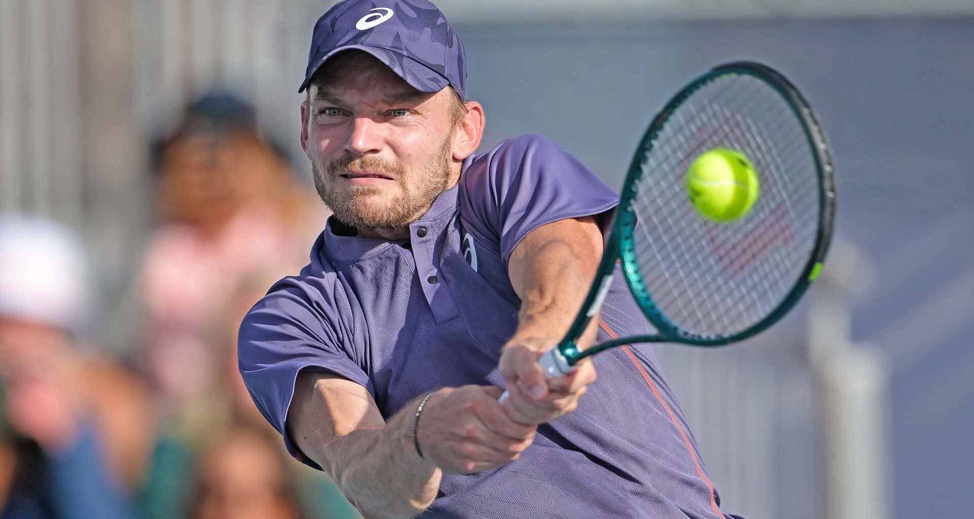 David Goffin in action at the 2025 Miami Open presented by Itau.