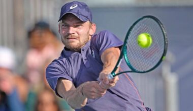 David Goffin in action at the 2025 Miami Open presented by Itau.