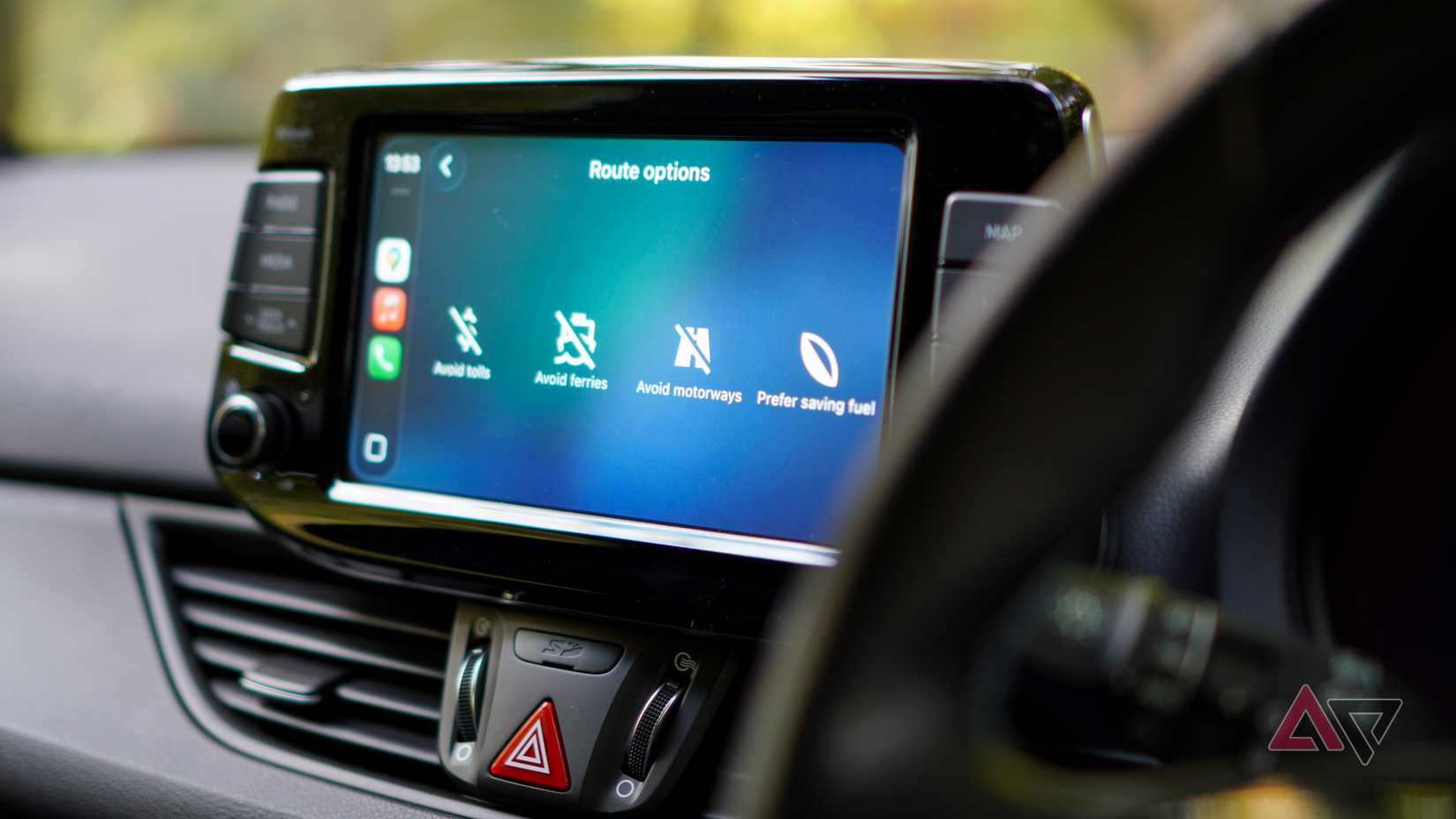 Google Maps running on Android Auto