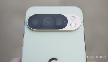 Close-up of the camera bar on the Google Pixel 10 Pro.