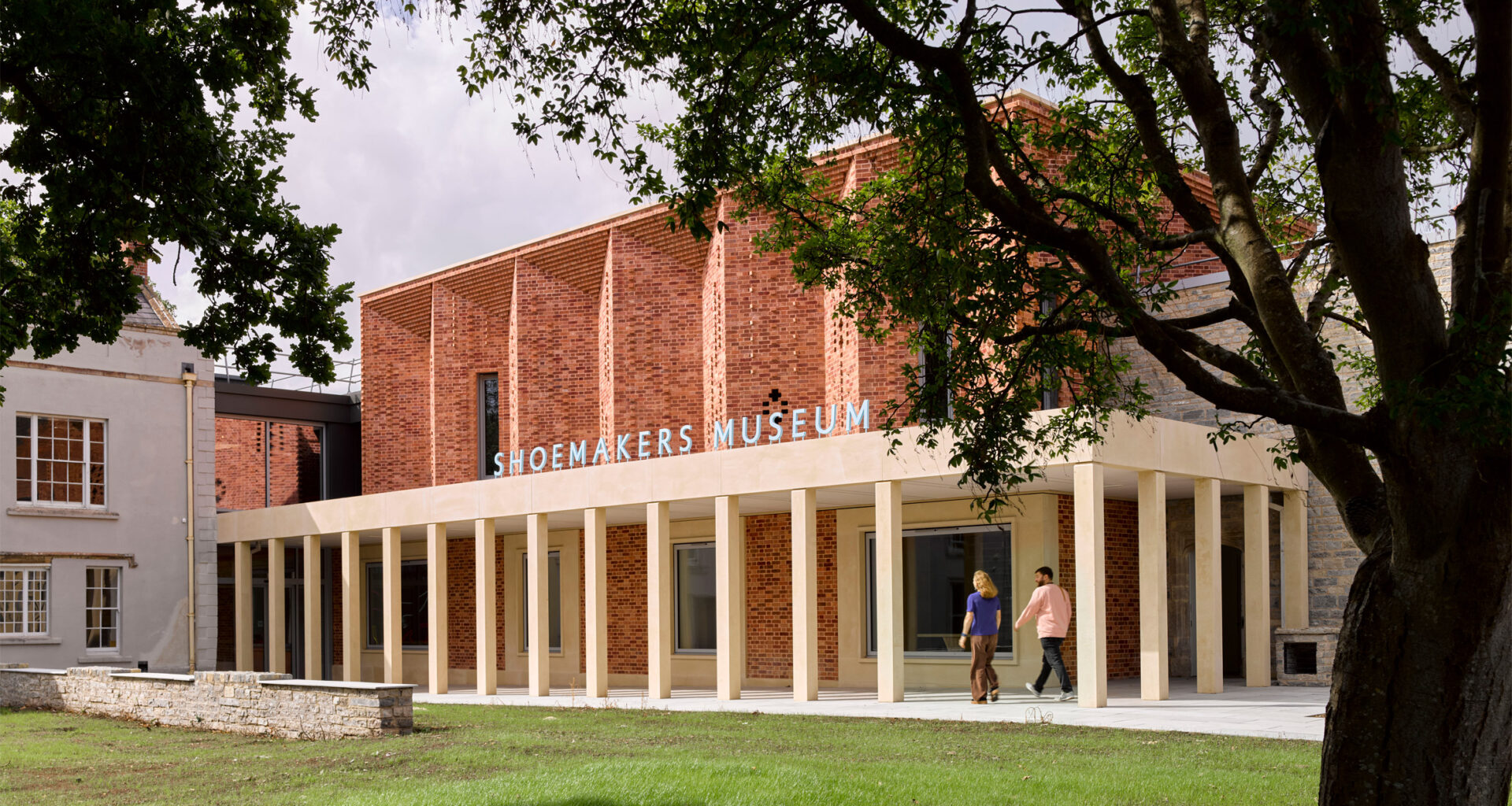 Purcell fronts museum for shoemaking with zigzagging brick facade