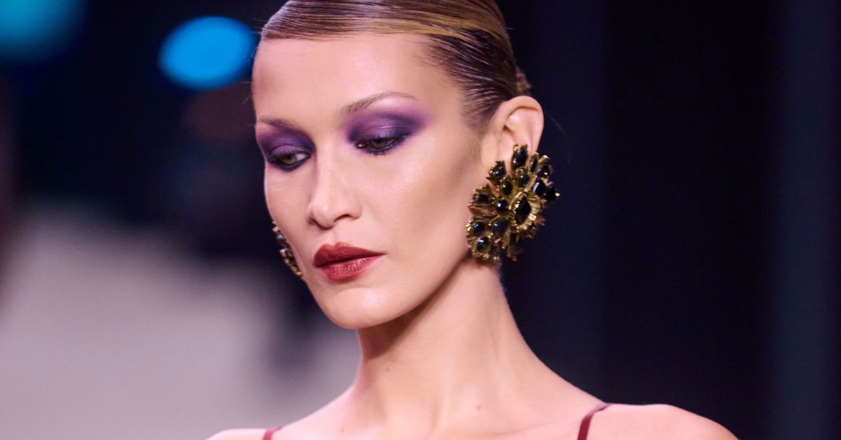 Bella Hadid hits Paris Fashion Week runway in sheer lace outfit