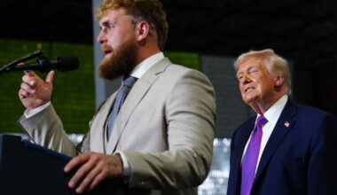 Donald Trump endorses Jake Paul, praises boxer's 'beautiful' fiancee in surprise speech
