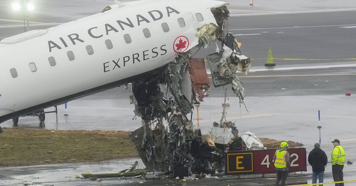 Air Canada fatal plane crash at New York's LaGuardia Airport leaves two dead and dozens injured