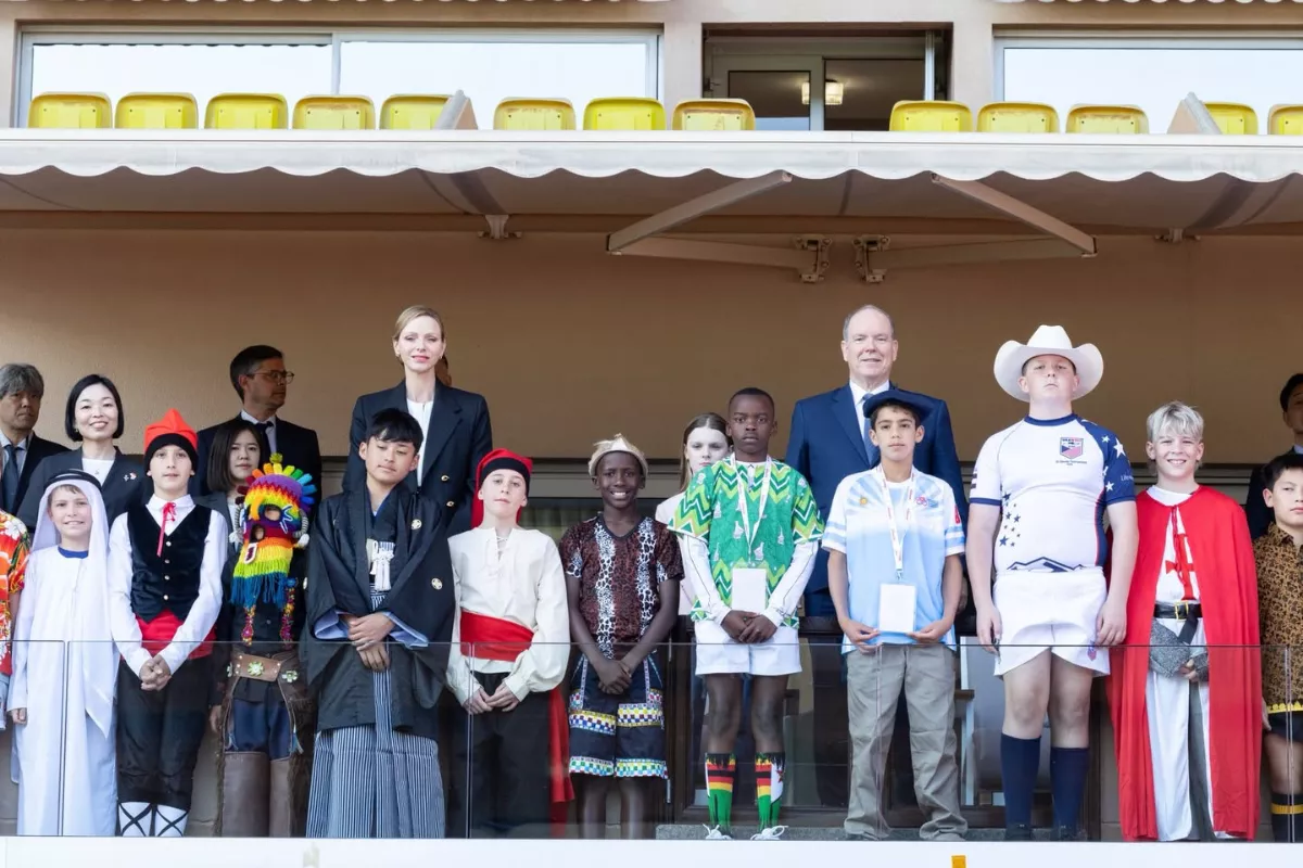 Prince Albert II and Princess Charlène open Saint Dévote Rugby Tournament