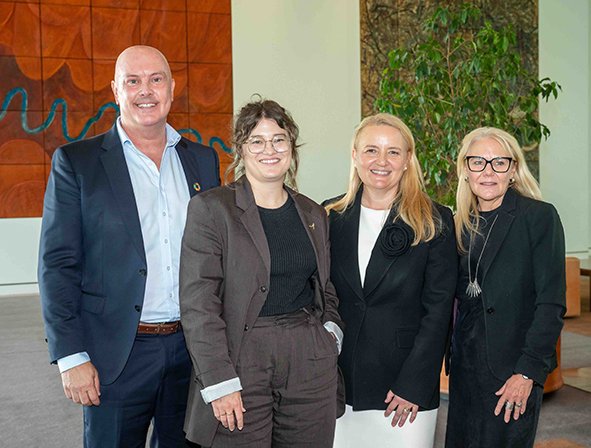 Epson Australia Managing Director Craig Heckenberg, Samantha Delgos, General Manager, Australian Fashion Council, Marianne Perkovic, Executive Chair, Australian Fashion Council and Epson Australia Corporate Marketing Manager, Priscilla Dickason