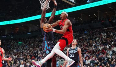 Ingram’s 34 points power Raptors past Pistons 119-108; Barnes reaches 100 blocks