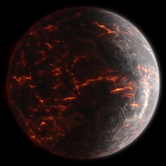 Hadean Earth. Image credit: Alec Brenner.