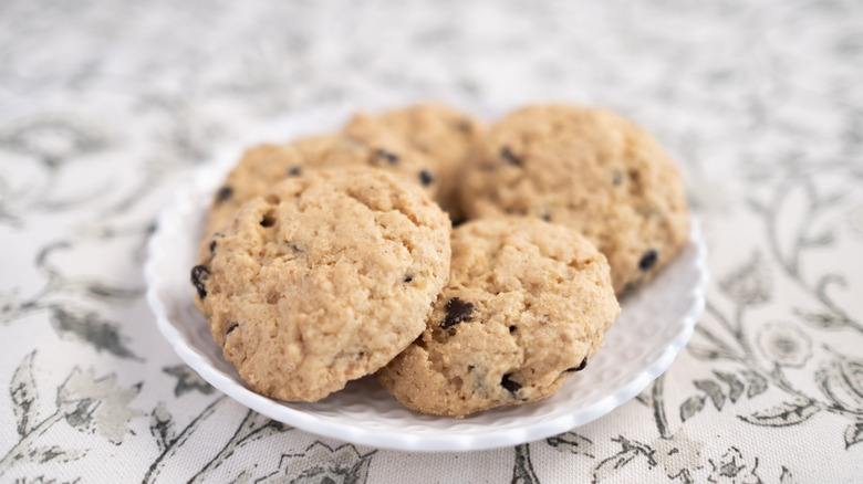 Gluten-free chocolate chip cookies on a plate
