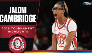 Jaloni Cambridge 2026 NCAA tournament highlights