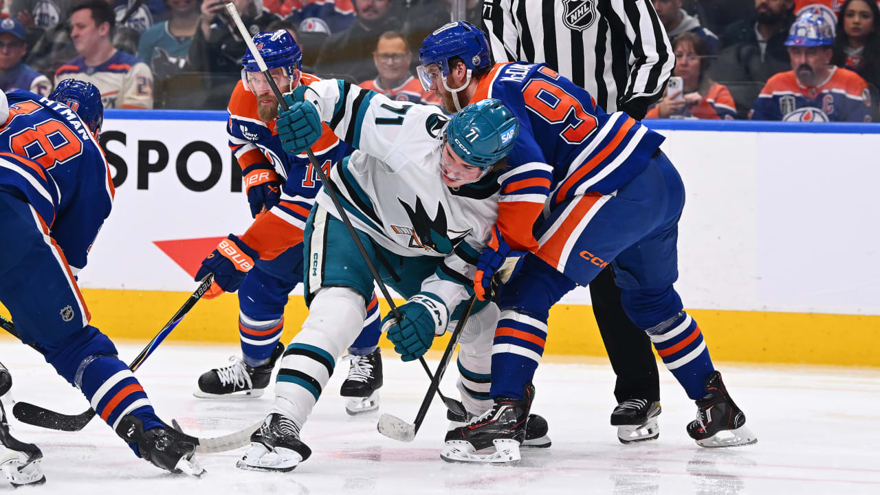 Celebrini, Sharks face McDavid, Oilers with playoffs in sight