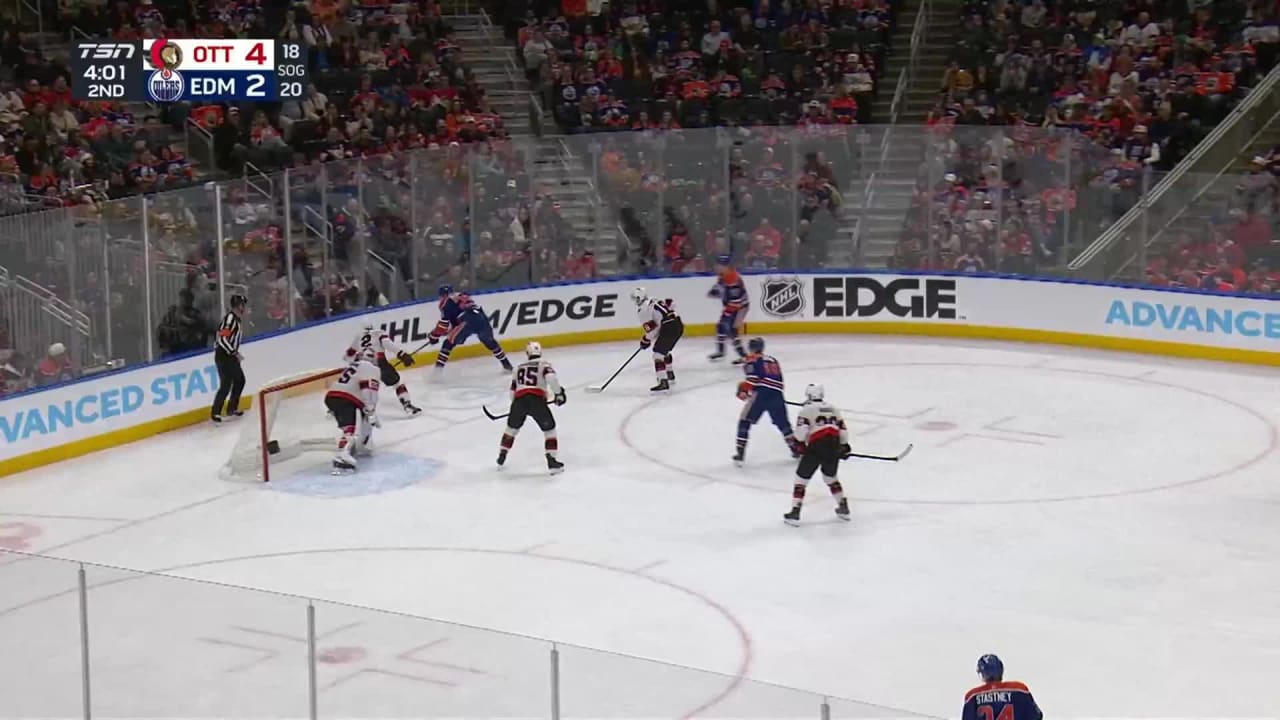 Ullmark robs McDavid with the toe