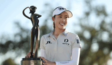 Yealimi Noh stands next to the Founders Cup after winning in 2025