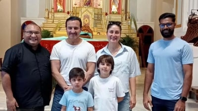 On Sunday, Kareena Kapoor and Saif Ali Khan were spotted in Bandra with their sons, Taimur Ali Khan and Jeh Ali Khan.