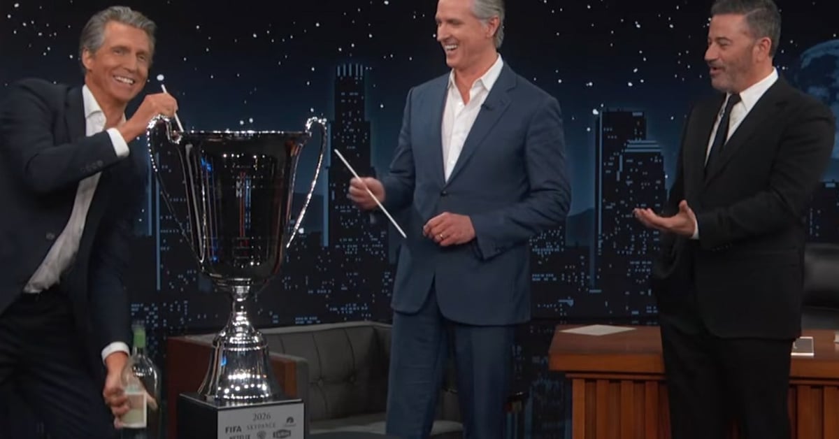 Jimmy Kimmel Gifts Gavin Newsom His Own FIFA Peace Prize