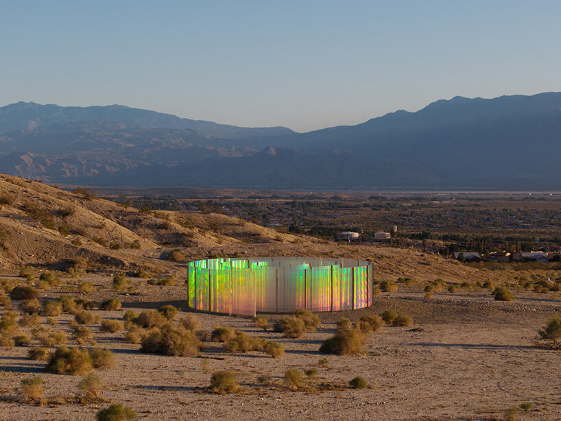 kimsooja floods coachella valley in iridescent light with glass installation at desert X - 7