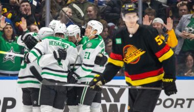 Stars score 6 straight, defeat Canucks for franchise-record 9th win in row