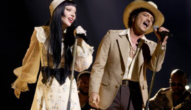 Lady Gaga calls in to Bruno Mars’ radio takeover with update on upcoming wedding plans