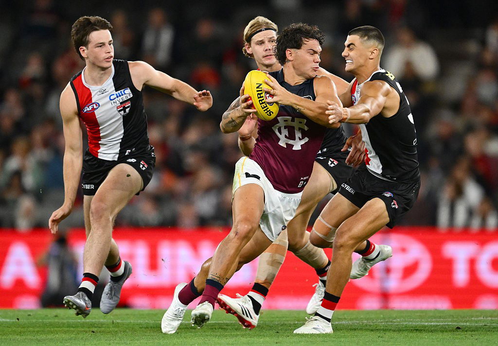 Cam Rayner with the ball