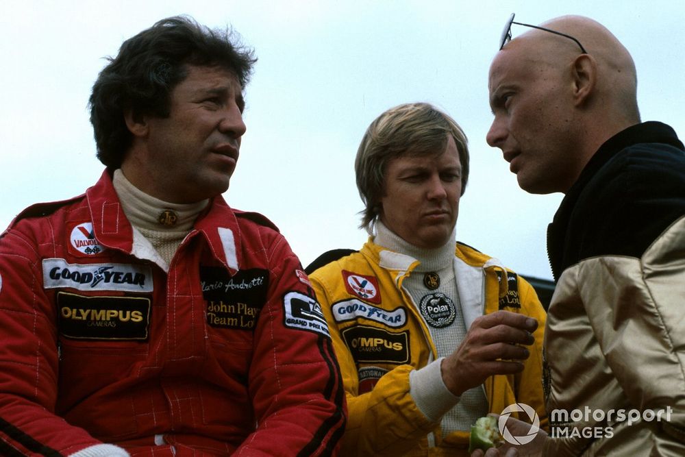 Mario Andretti, Ronnie Peterson, Lotus, and Gunnar Nilsson
