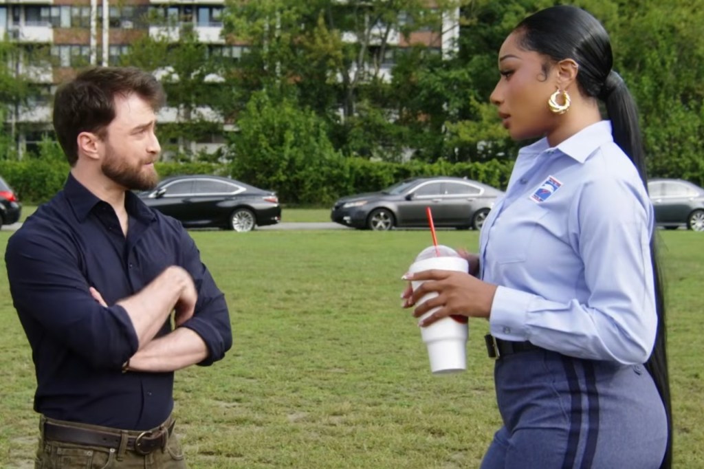 Megan Thee Stallion Flirts With Daniel Radcliffe on 'Reggie Dinkins'