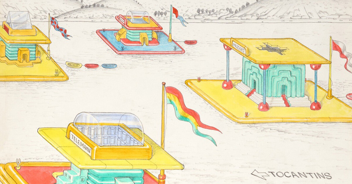 ettore sottsass envisions a planet organized as a festival