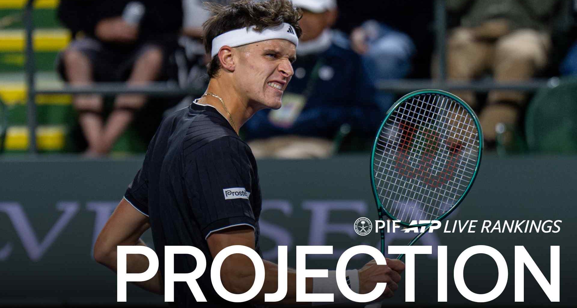 Jakub Mensik rose to a career-high World No. 12 this month but has slipped in the PIF ATP Live Rankings ahead of his title defence in Miami.