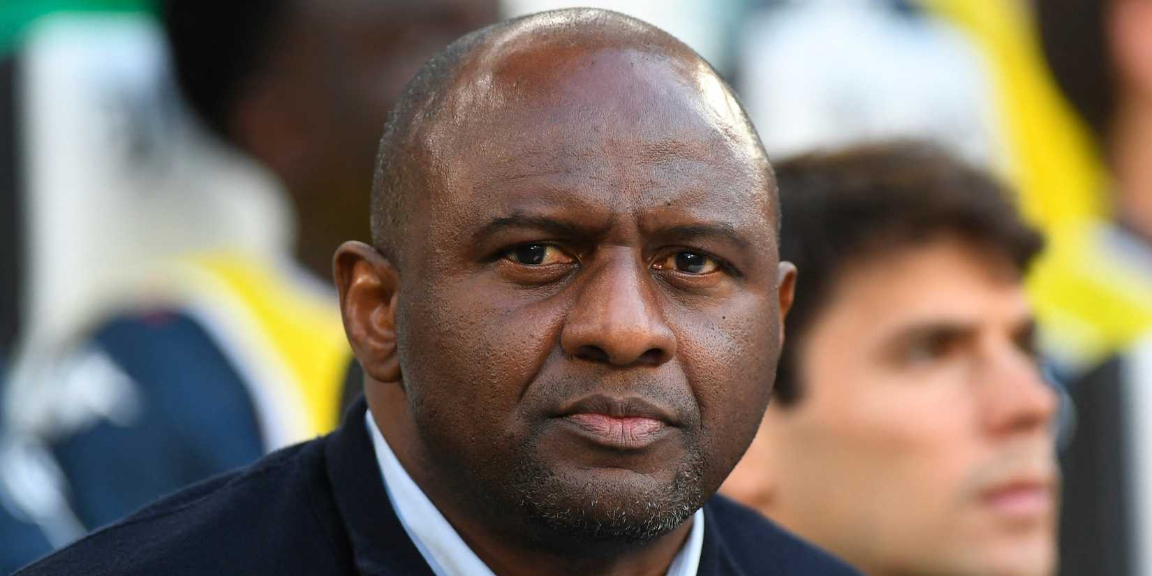 Former Genoa coach Patrick Vieira looks on
