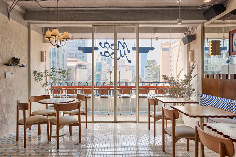 mosaic gradients and graphic pasta motifs animate restaurant’s interiors in vietnam - 1