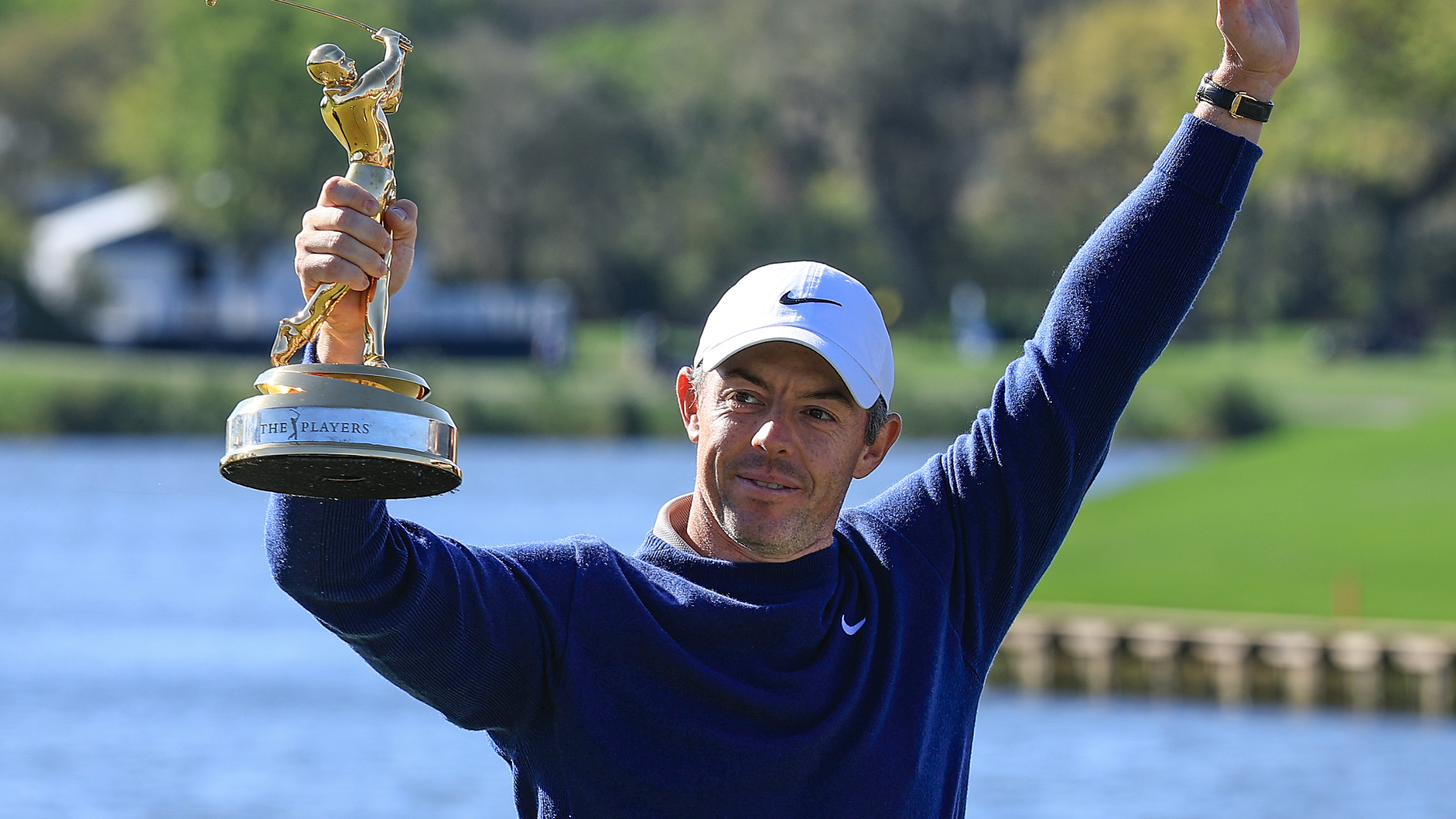 Rory McIlroy with The Players Championship trophy
